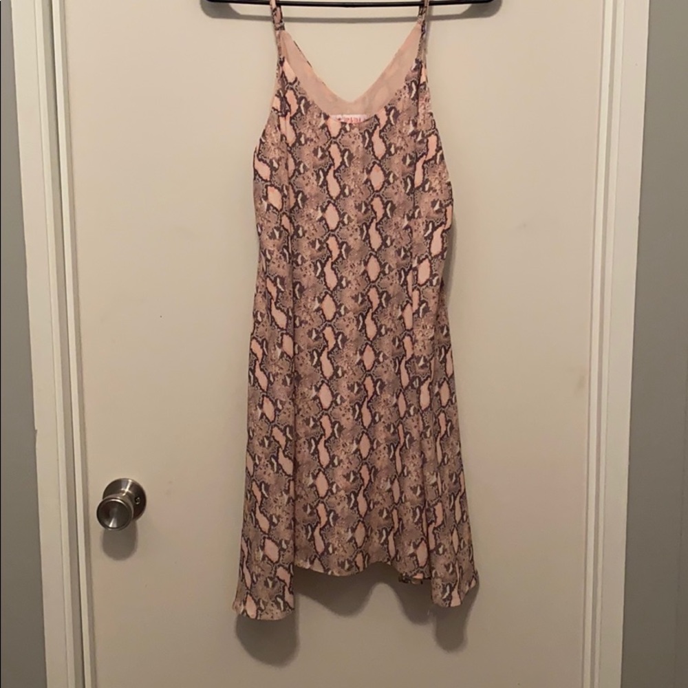 Pink snake skin dress